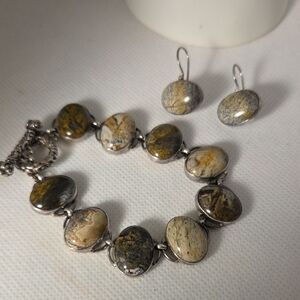 Janice Girardi Natural Stone Bracelet and Earring Set